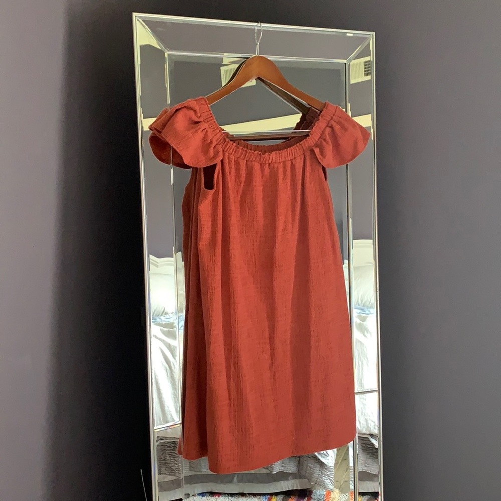 Madewell off the shoulder mini dress